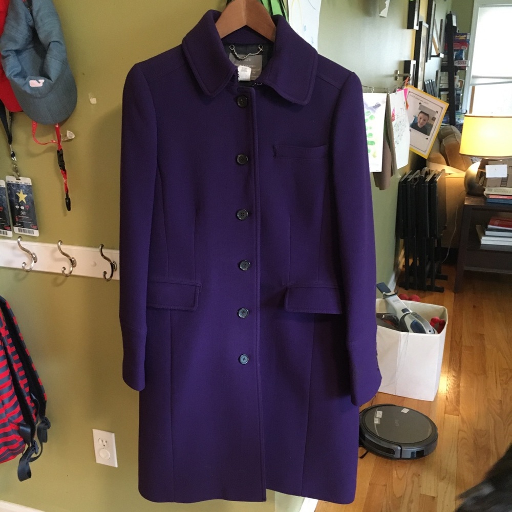 J.Crew Lady Day Coat in purple